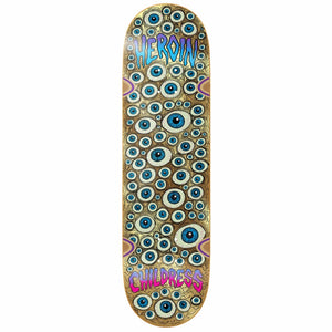 heroin Childress guest pro eyes deck with foil background and wheel wells