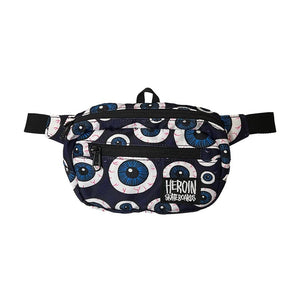 from image of heroin skateboards eyes pattern fanny pack