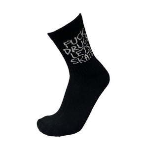 black heroin high socks with fuck drugs script 