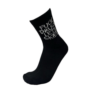 black heroin high socks with fuck drugs script 