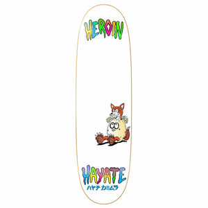 skateboard deck heroin skateboards Hayate fox graphic bottom image 