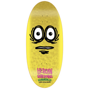 yellow heroin skateboard deck lemonzilla 13.5 inch deck 