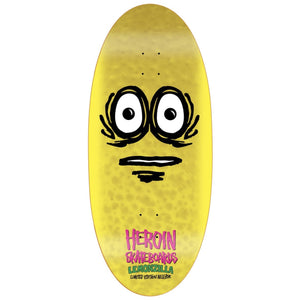 yellow heroin skateboard deck lemonzilla 13.5 inch deck 