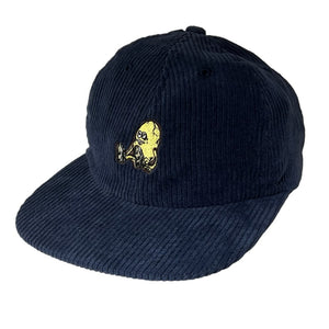 navy heroin skateboards corduroy hat with egg logo