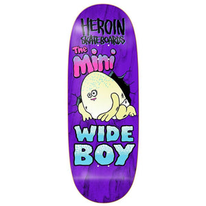 mini wide boy skateboard deck from heroin skateboards 