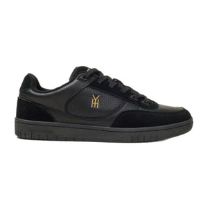 black Hours Is Yours Sneaker leather suede with gold stitching