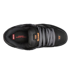 Globe sabre black orange shoes (top view)