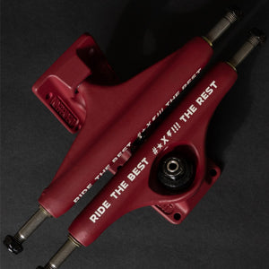 a set image independent burgundy stage 11 hollow skateboard trucks top image 