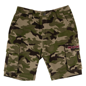 Independent ground work shorts cargo camo front image