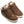 Front three-quarter view of IPath Grasshopper Brown Shearling shoes showing both brown shoes, laces and ankle straps