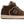 Close-up of IPath Grasshopper Brown Shearling showing the side logo, brown upper and ankle strap