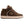 IPath Grasshopper Brown Shearling shoe side profile showing brown upper, ankle strap and cream sole