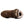 Top view of IPath Grasshopper Brown Shearling shoe showing brown laces, strap and cream fleece lining