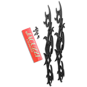 Jacuzzi Unlimited Tribal Rails black 13.5 inch skateboard deck rails with mounting hardware