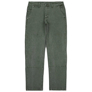 dusty olive green double kneed workwear pant front image