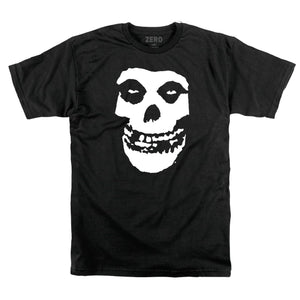 Misfits Fiend Skull T-Shirt flat lay front and back view
