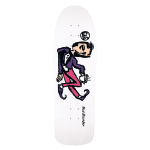 white g & s Niel Blender coffee break 80s shaped skateboard deck