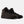 A pair of New Balance high-top sneakers in a dark brown and black colorway, featuring tonal black laces, a black midsole, and the signature 'N' logo on the side, set against a plain light gray background.