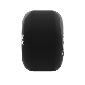 front image riding surface of black oj 56mm skateboard wheels 