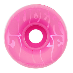A single translucent oj super juice 60mm pink skateboard wheel softness 78a