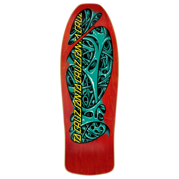 oops mucus red reissue skateboard deck bottom graphic image