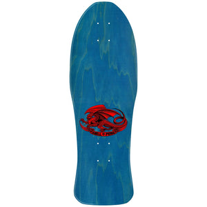 A top image of powell peralta Caballero Chinese dragon blue skateboard top deck image 