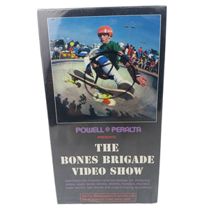 A VHS tape from 1984 Powell Peralta The Bones Brigade Video Show original sealed VHS