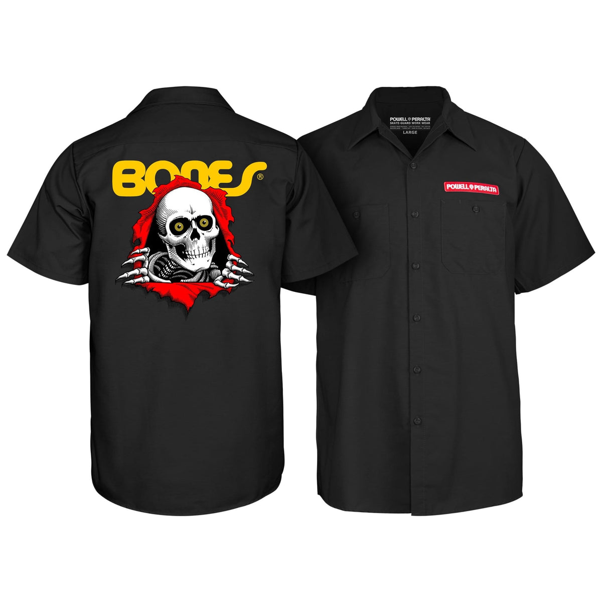 POWELL PERALTA WORK SHIRT RIPPER BLACK – Amateur Athlete Skate Shop
