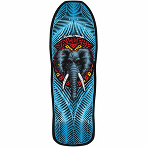 skateboard deck POWELL PERALTA MIKE VALLELY ELEPHANT BLUE FOIL SHAPED DECK 9.85 
