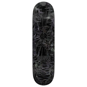 black Real skateboard deck mason pro model cathedral stained glass with black and grey