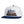 White  real skateboards cap with embroidered design of San Francisco landmarks on a white background