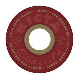 maroon ricta clouds skateboard wheels side image 
