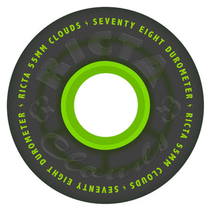 ricotta seee through black green core skateboard wheels 
