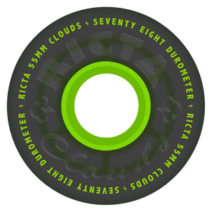 ricotta seee through black green core skateboard wheels 