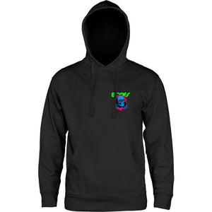 Powell Peralta Ripper Hoodie Black Light front view with graphic
