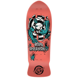 Santa Cruz Roskopp 3 Reissue skateboard deck with iconic 80s graphics, 7-ply North American Maple construction, and a durable design for skating or display.