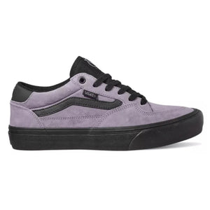 vans rowan light purple black Nubuck shoes side image