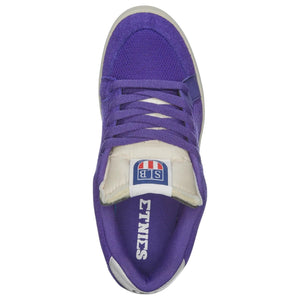 Etnies Sal 23 skate shoe in purple with hairy suede upper and OG heritage design top image