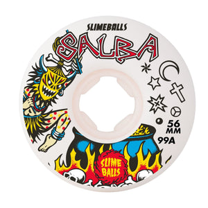 slime ball skateboard wheel model Salba witch doctor 56mm white 