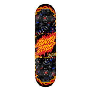 Santa Cruz Asta Cosmic Cat Twin Pro 8.2-inch skateboard deck on white background