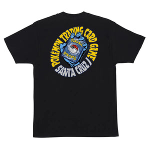 Santa Cruz Pokémon TCG Hand heavyweight T-shirt in black back view