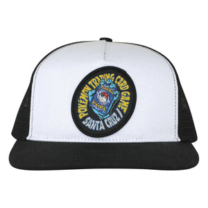 Santa Cruz Pokémon TCG Hand youth mesh trucker hat White Black front view