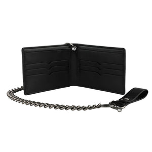 black open Santa Cruz chain wallet with chain 