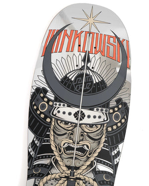 Santa Cruz Winkowski Samurai VX skateboard deck nose and samurai artwork detail