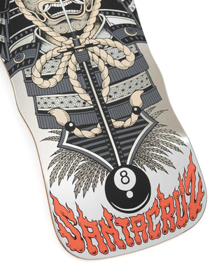 Santa Cruz Winkowski Samurai VX skateboard deck tail and 8-ball graphic detail