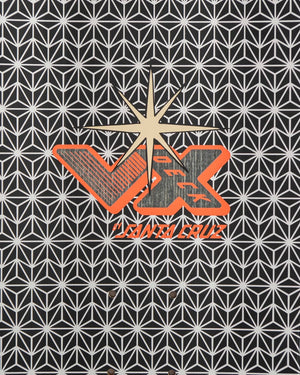 Santa Cruz Winkowski Samurai VX skateboard deck top logo and geometric pattern detail
