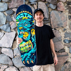 lifestyle pasta space cat twin skateboard deck