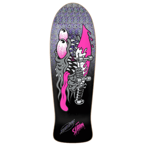Santa Cruz skateboard slasher neon metallic finish bottom graphic