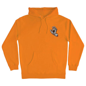 Santa Cruz Screaming Hand Men’s Pullover Hoodie – orange Fleece with Front Print 