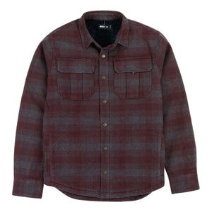 flannel Teddy Bear Line sherpa Jacket Mahogany colorway 